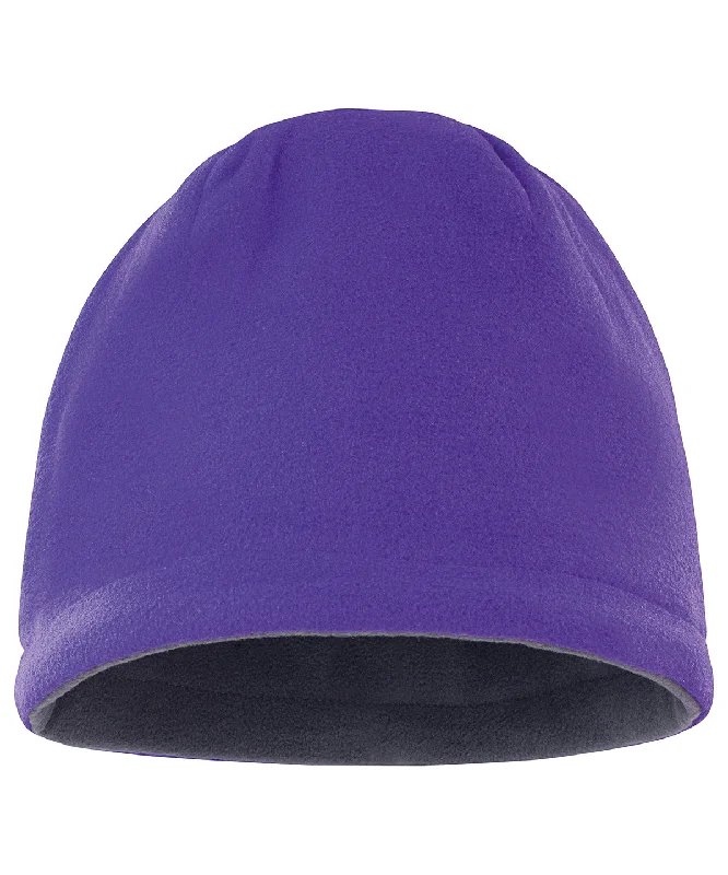 Purple/Charcoal - Reversible fleece skull hatPea Coats