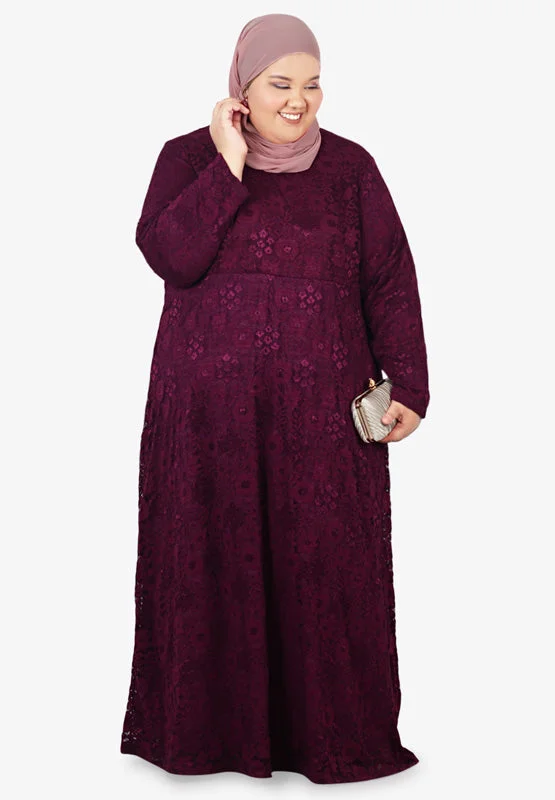 Golf DressGolf DressLiyana Long Floral Lace Dress - Purple