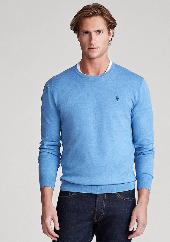 CrewnecklegendRalph Lauren Slim Fit Crew Neck Sweater, Royal Heather