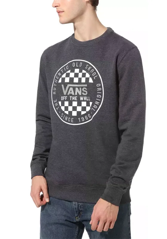 CrewneckplatformVans Mens OG Checker Crew Neck Sweater, Black