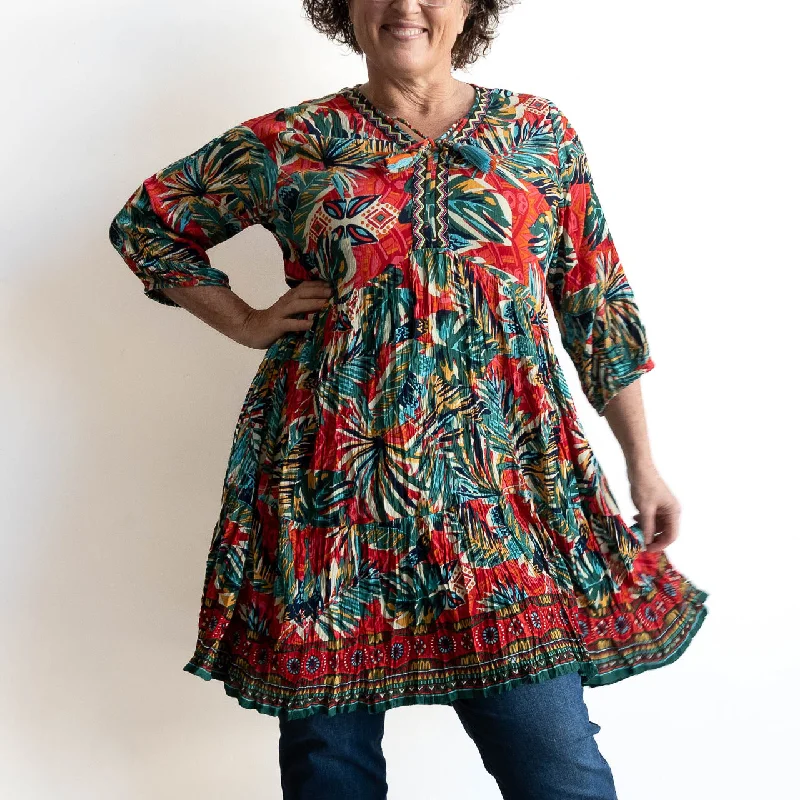 Cocktail DressCocktail DressJourney Tunic Smock Dress by Orientique Australia - Rio - 61699