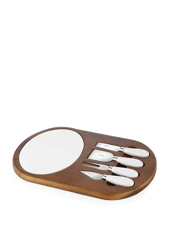 Newbridge Ceramic & Wood Cheese Board Set