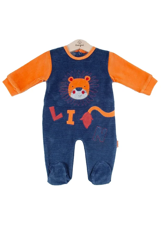 Babybol Baby Boys Lion Romper Gift Box Set, Navy