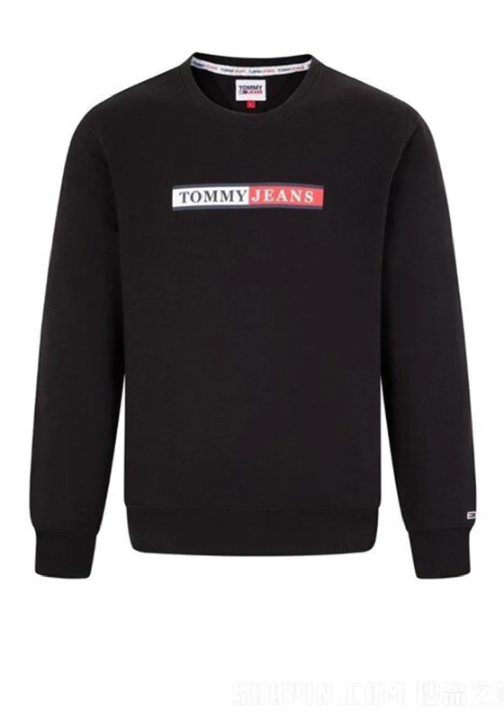 CrewneckdesignTommy Jeans Essential Graphic Crew Neck Sweatshirt, Black