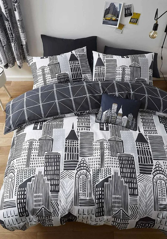 Catherine Lansfield Citylife Duvet Set, Grey