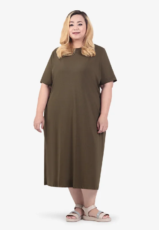 Business DressBusiness DressCollins Basic Cotton Midi Dress - Army Green