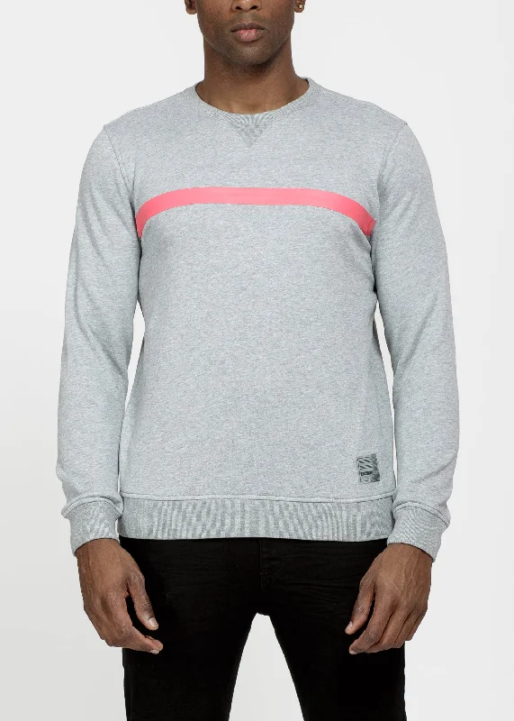 CrewneckcyberKonus Men's Community French Terry Crew in Grey