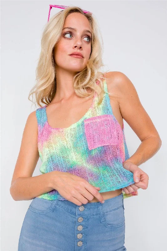 Running jacketRainbow Sleeveless Tie Dye Knit Tank Top /1-2-1