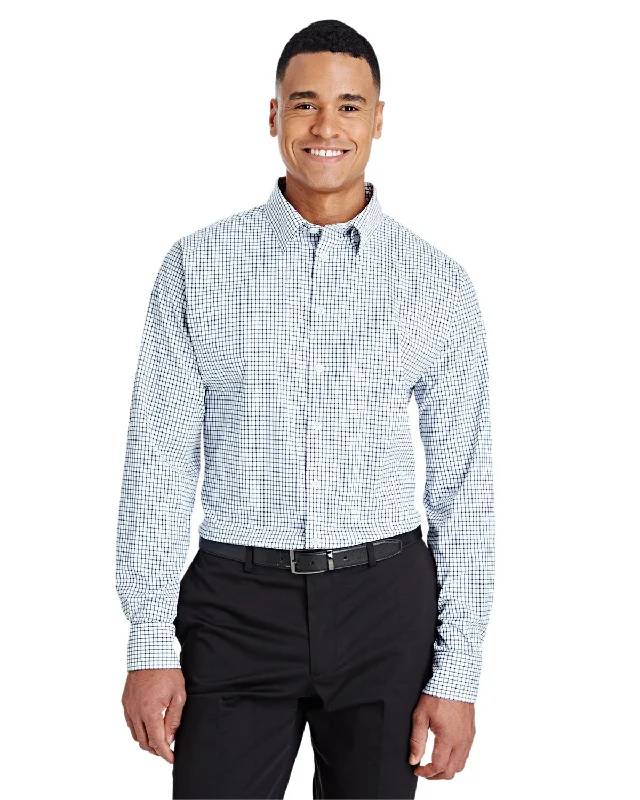 Zippered ShirtsDevon & Jones DG540 CrownLux Performance Men's Micro Windowpane Shirt