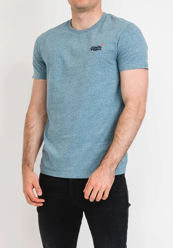 CrewneckaumentedSuperdry Vintage Crew T-Shirt, Desert Sky Blue