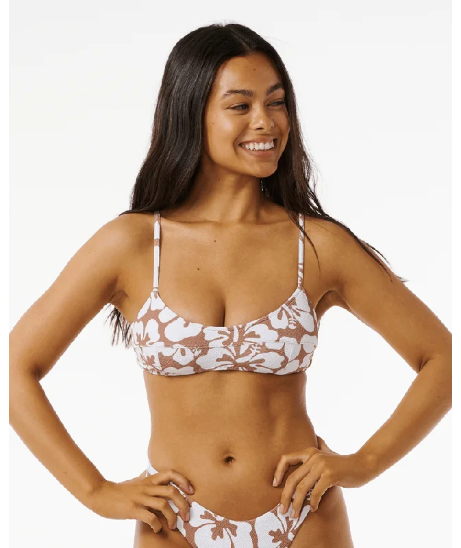 CroptophistoryRip Curl Hibiscus Heat Crop Top-Brown