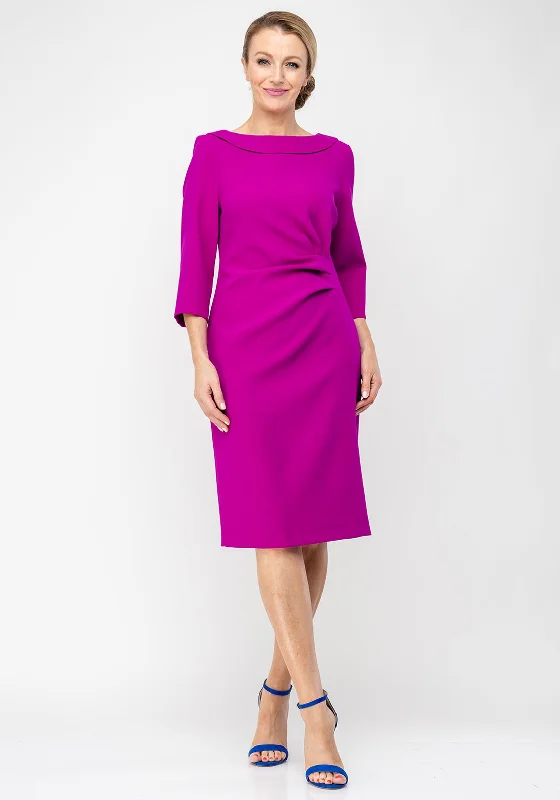 Cap-sleeve DressCap-sleeve DressLizabella Ruched Bodice Pencil Dress, Fuschia Purple