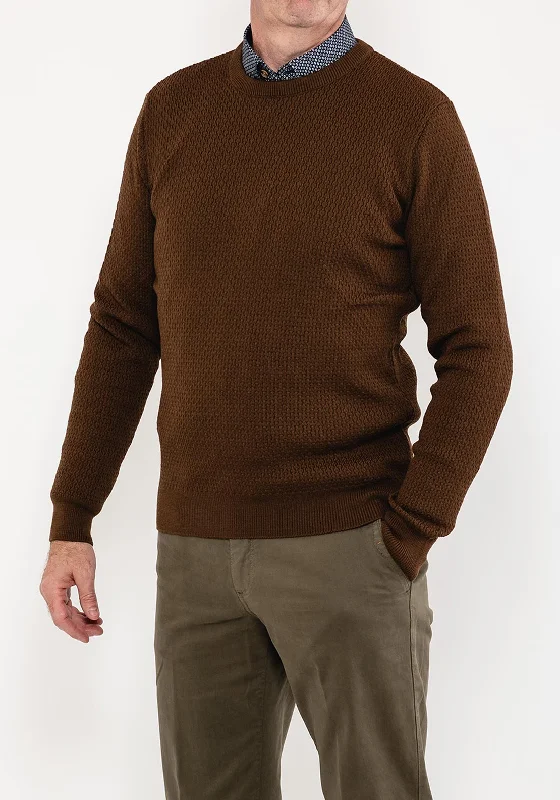 CrewneckshirtRemus Uomo Crew Neck Sweater, Brown