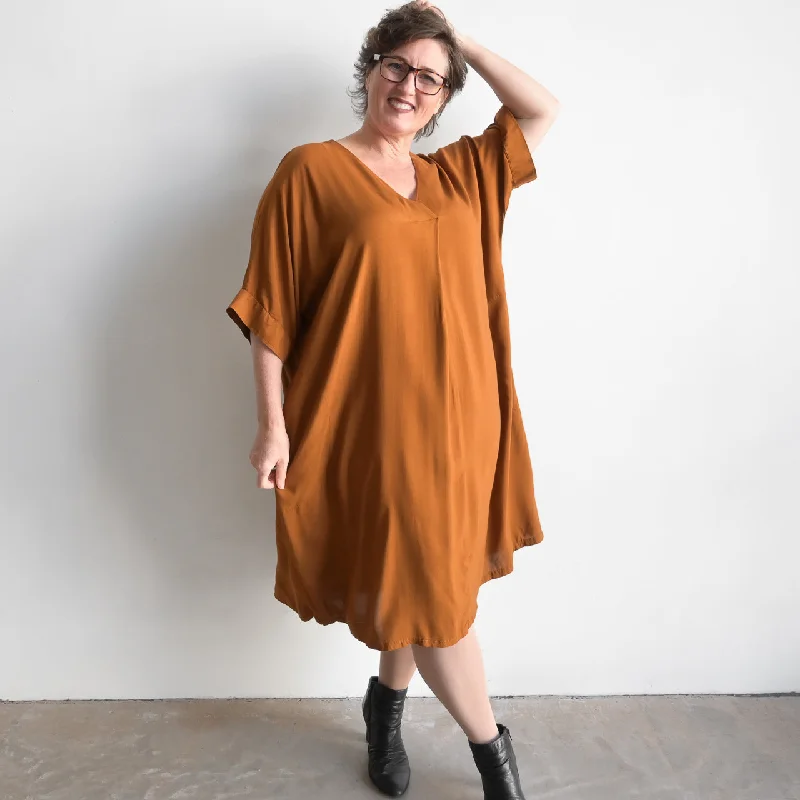 Reflective DressReflective DressLucy In The Sky Kaftan Dress - Almond Brown