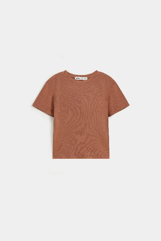 CroptopuniqueSuper Cropped Basic T-shirt