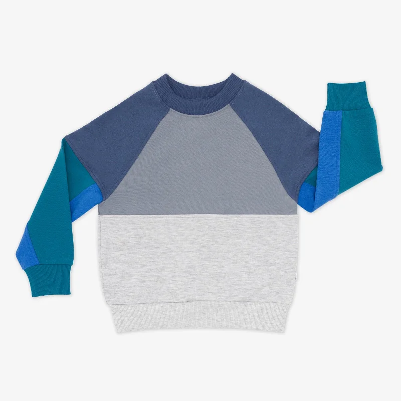 CrewnecktailorWindy Sky Panel Crewneck