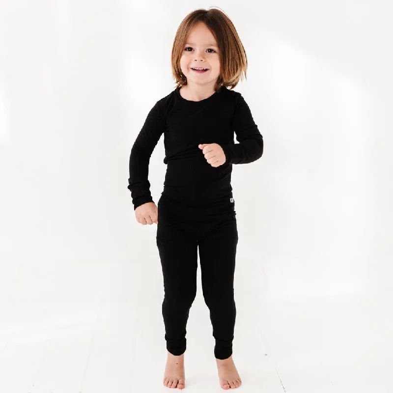 Black Two-Piece Pajama Set