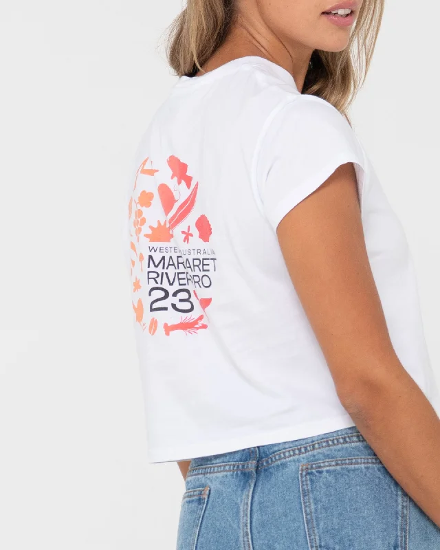 Croptopmodern2023 Margaret River Pro Crop Tee (White)