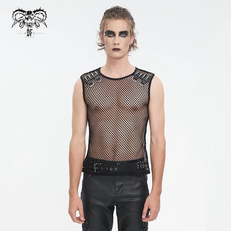 Hiking jacketMen's Gothic Bullet Sheer Mesh Tank Top