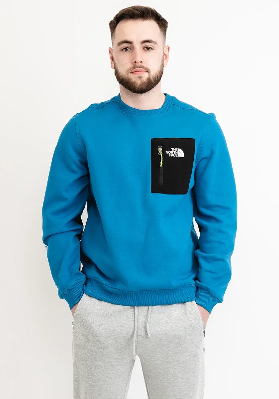 CrewneckstyleThe North Face Tech Crewneck Sweatshirt, Banff Blue & TNF Black