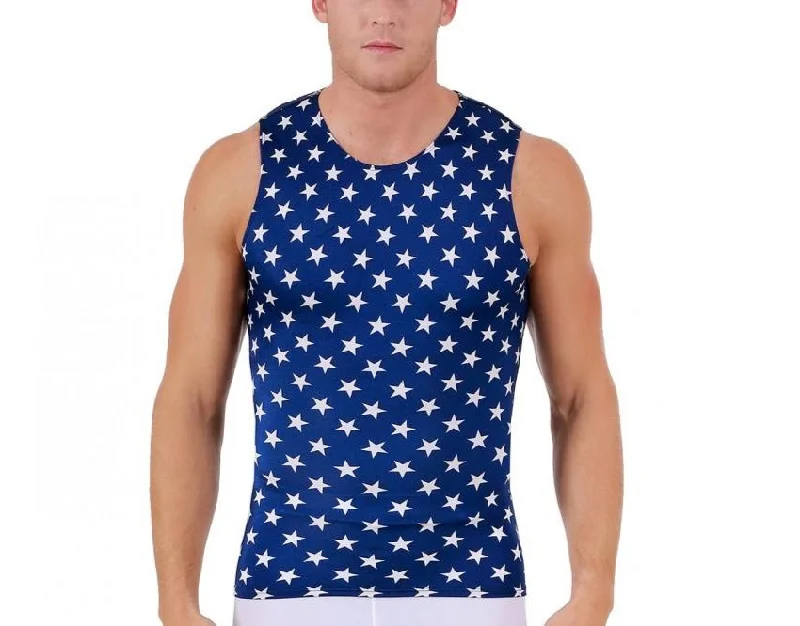 CrewnecksilkInsta Slim Big and Tall Stars Activewear Sleeveless Crew-neck 4TAT0N1BT