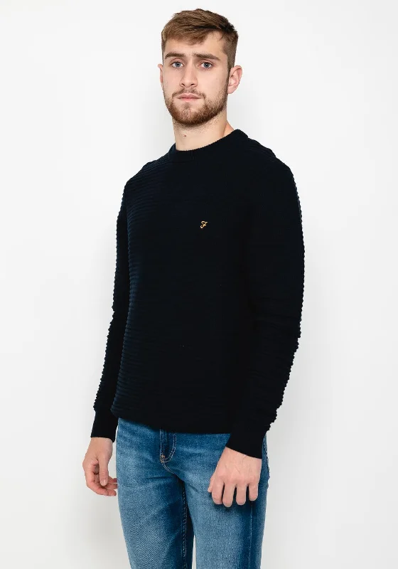 CrewneckidentityFarah Widnes Crew Neck Jumper, True Navy