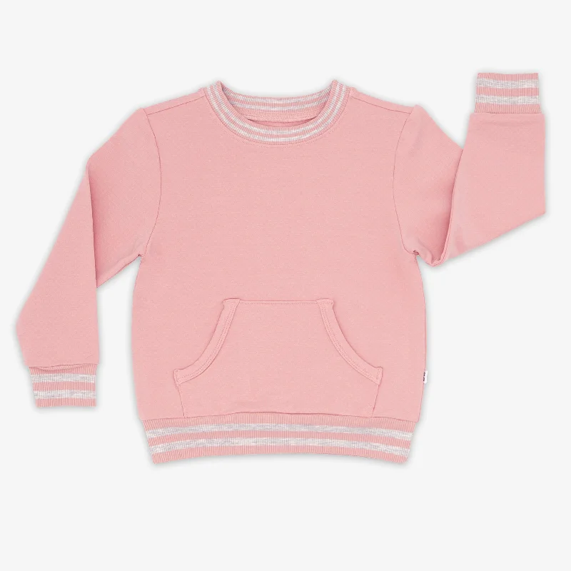 CrewneckprideMauve Blush Pocket Crewneck