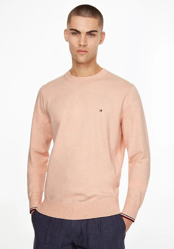 CrewneckbrandTommy Hilfiger Tipped Pima Crew Neck Sweater, Guava