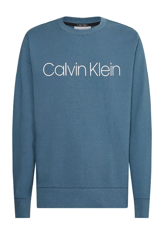 CrewneckblockchainCalvin Klein Cotton Logo Crew Neck Sweater, Stellar