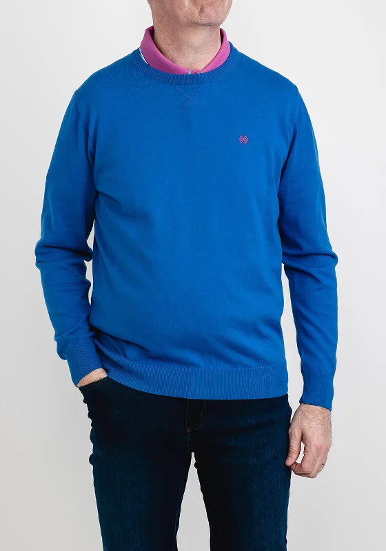 CrewneckminimalAndre Kilkee Cotton Crew Neck Sweater, Cobalt