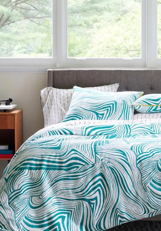 Novogratz by Utica Zebra Duvet Cover Set, Green Multi