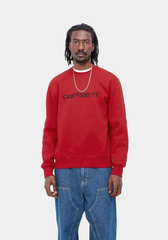 CrewneckdataCarhartt Crew Neck Sweater, Rocket & Black