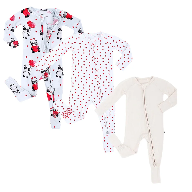 Valentine's Convertible Romper Set of 3