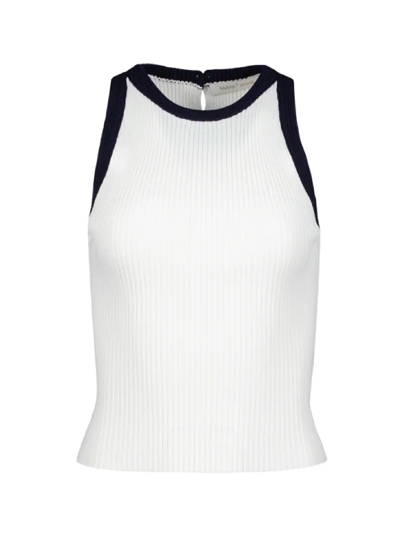 Sports tankCandace Ribbed Sweater Tank, White