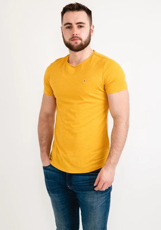 CrewneckdyeTommy Jeans Jaspe Crew Neck T-Shirt, Yellow