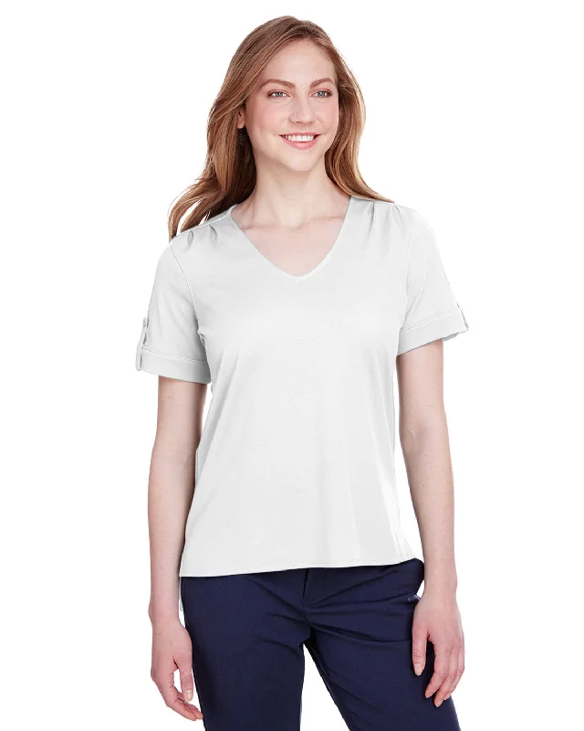 Formal ShirtsDevon & Jones DG20WB Ladies' CrownLux Performance Plaited Rolled-Sleeve Top