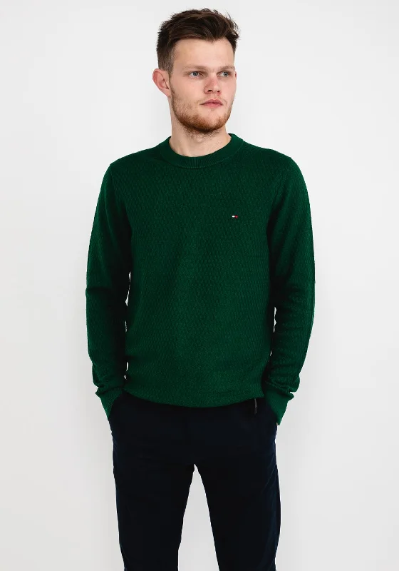 CrewneckhemTommy Hilfiger Cross Structure Crew Neck Sweater, Prep Green