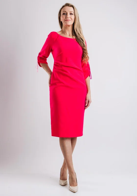 Wind DressWind DressCaroline Kilkenny Isabell Ruched Sleeve Dress, Pink