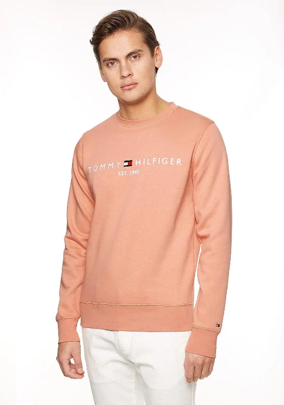 CrewneckwearTommy Hilfiger Logo Crew Neck Sweatshirt, Guava