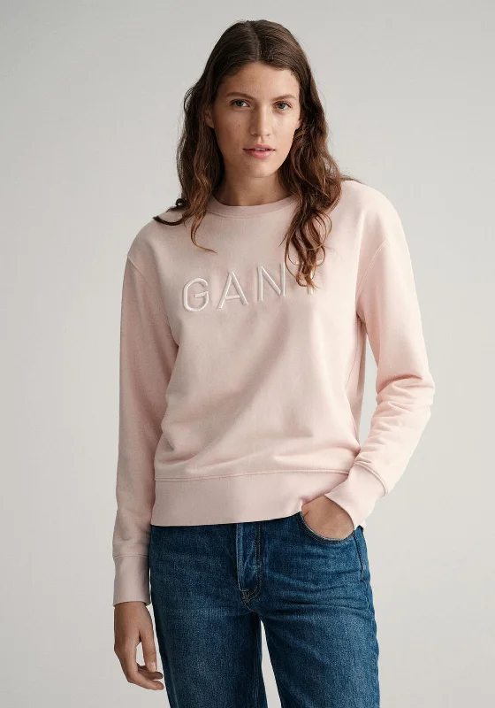 CrewneckcasualGant Tonal Crew Neck Sweatshirt, Silver Peony