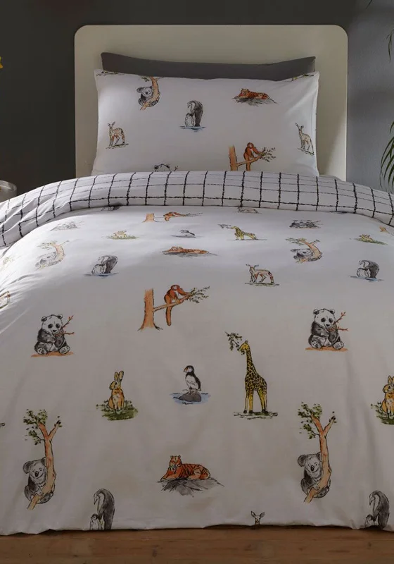 Portfolio Wild Life Duvet Set, White