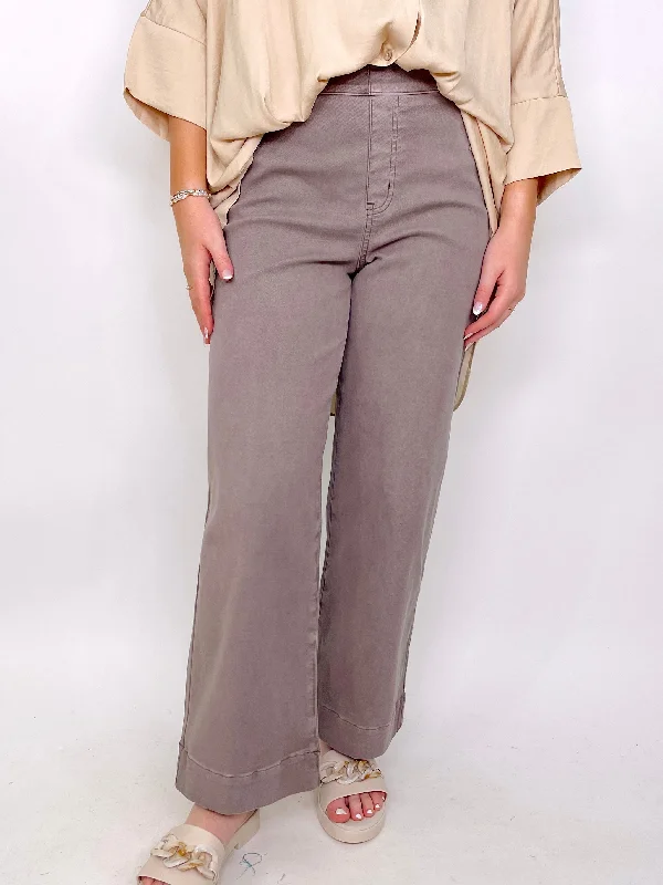 CroptopbreathableSpanx Twill Cropped Wide Leg Pant