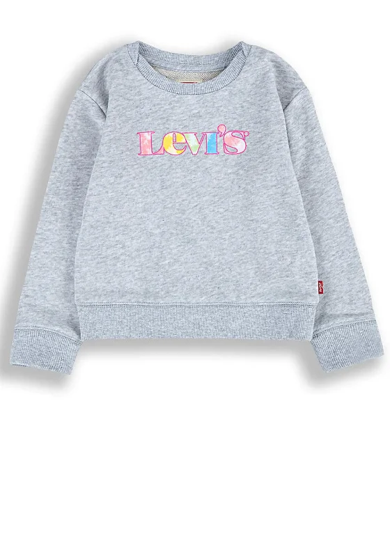 CrewneckappLevis Girls Crew Neck Logo Jumper, Grey