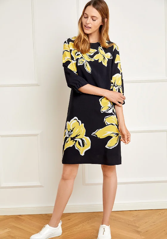 Dance DressDance DressGerry Weber Floral Shift Dress, Black & Yellow