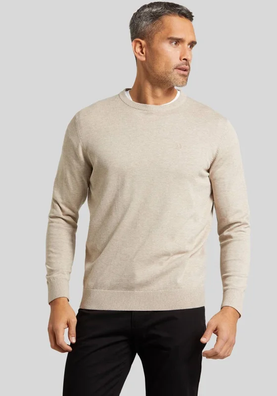 CrewneckwoolBugatti Fine Knit Crewneck Sweater, Beige