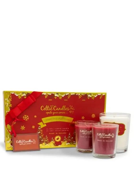 Celtic Candles Cinnamon & Winter Berries Candle Set