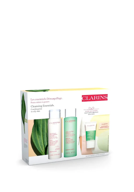 Clarins Cleansing Essentials 3 Piece Skincare Gift Set