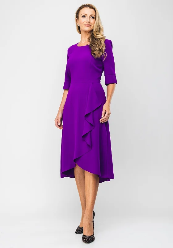 Victorian DressVictorian DressElla Boo Frill Hem Wrap Dress, Purple