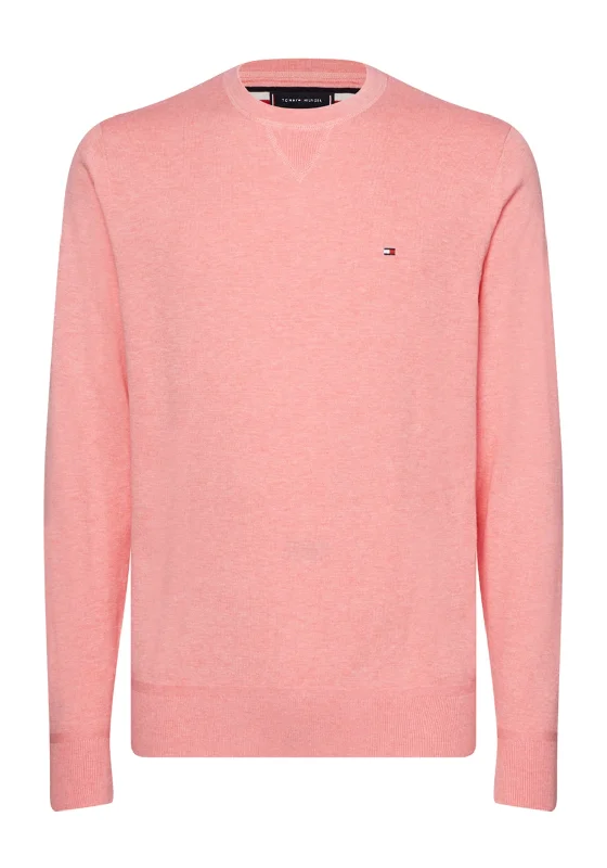 CrewneckcloudTommy Hilfiger Cotton Silk Crew Neck Sweater, Pink