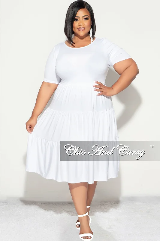 Wedding DressWedding DressFinal Sale Plus 3-Tiered Baby Doll Dress in White